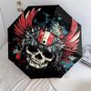 1PC Skull  Automatic Umbrella - Suitable Travel Outdoor Portable Umbrella Birthday Gift Daily Essentials