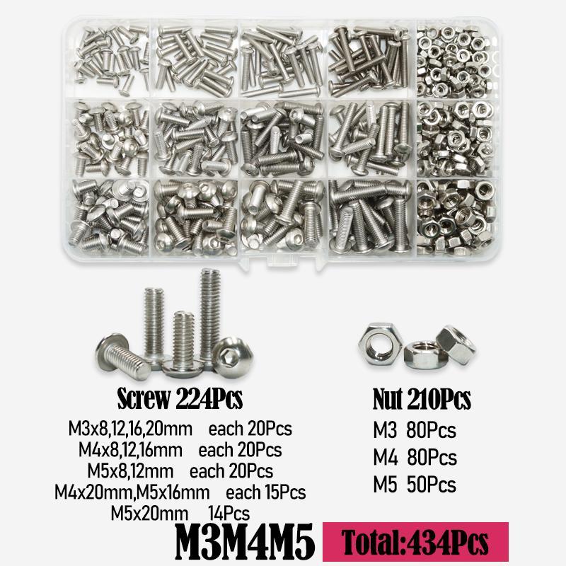 M2 M2.5 M3 M4 Heat Insert Nuts Brass and 304 Stainless Steel Hex Socket Screw Laptop Hot Melt Threaded Embedded Copper Nut Bolt