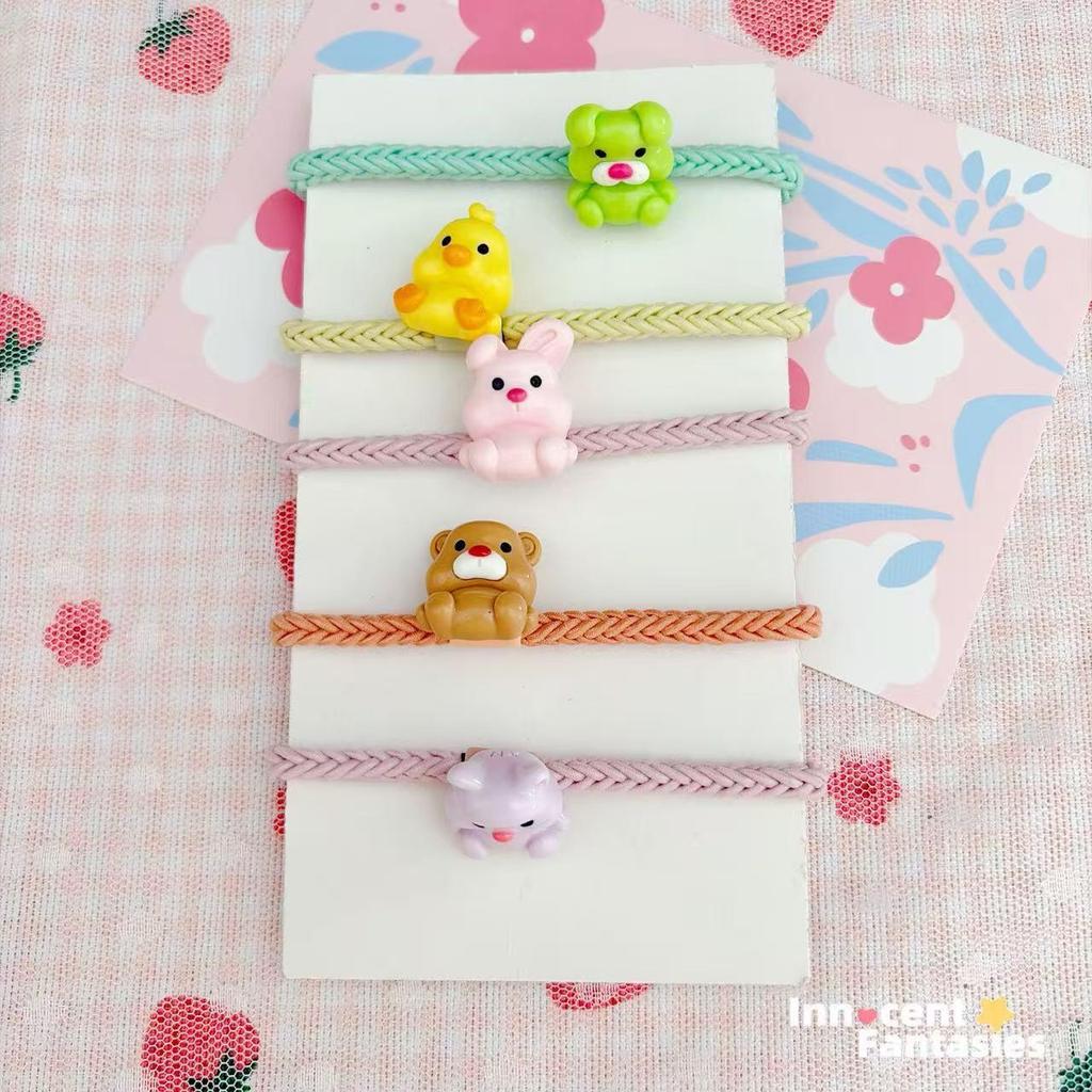 Cartoon Resin Animal Hair Tie - Cute & Versatile Accessory for Girls & Best Friends
