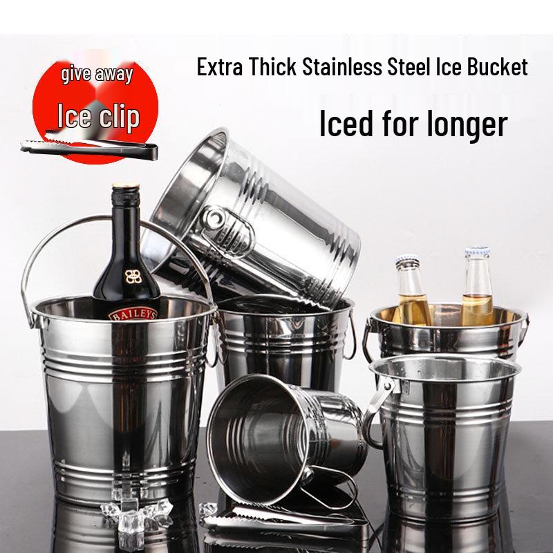 ZISIZ Stainless Steel Ice Bucket