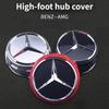 Pro Mercedes Benz Černá Červená Zvýšená Nové 4ks 75mm Pro Mercedes Benz AMG A0004000900 Styling Auta Krytky Středů Kol Kryty Středů Kol Znak