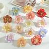 6cm Burnt Edge Camellia Flower Head, DIY Silk Hanfu Headdress Hairpin