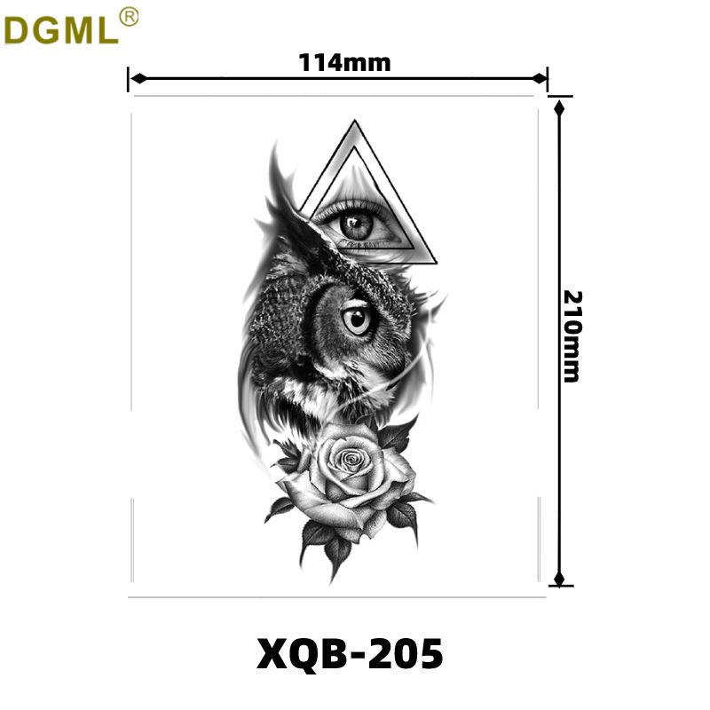 Cartoon Waterproof Full and Half Arm Tattoo Stickers with Creative Color Designs