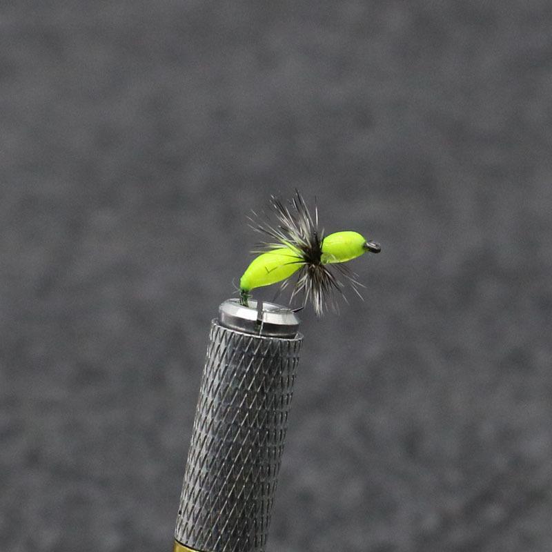 Micro Fishing Fly Hook Set - Bionic Insect Lures for Minnow and Creek Fish Size 14 жёлтый
