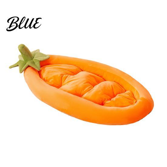 Semi-enclosed Pet Bed Joint Padded Sofa with Vegetable Shape Eggplant Cats Removable Cushion Support Cute