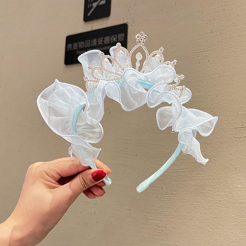 Kinder Strass Schleife Prinzessin Krone Stirnband und Haarspangen - Koreanischer Stil Haarschmuck für Mädchen und Frauen