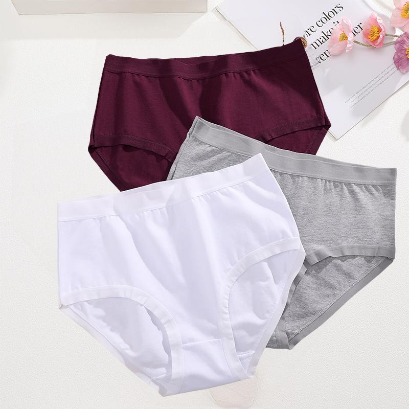 3Pcs/Set High Waist Underwear Cotton Panties Women Body Strips Underpants Plus Size Girls Briefs Female Lingerie Pantys