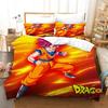 3D Print Anime Dragon Ball Super Saiyan Son Goku Duvet Cover Bedding Set Pillowcase Double For Kids Bedclothes Quilt Cover