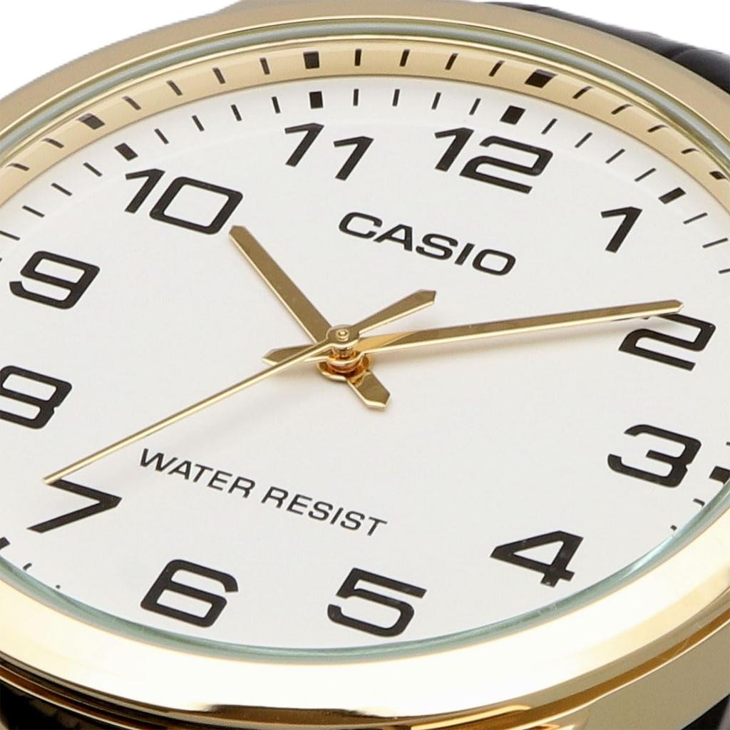 Casio Analog Quartz Men's Watch MTP-V001GL-7B, Gold and White, Overseas Model, Simple Packaging (No Presentation Box) [Parallel Import]