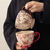 Nordic High-Value Mug Household Large-Capacity Water Cup Ceramic Couple Milk Cup Oat Breakfast Cup