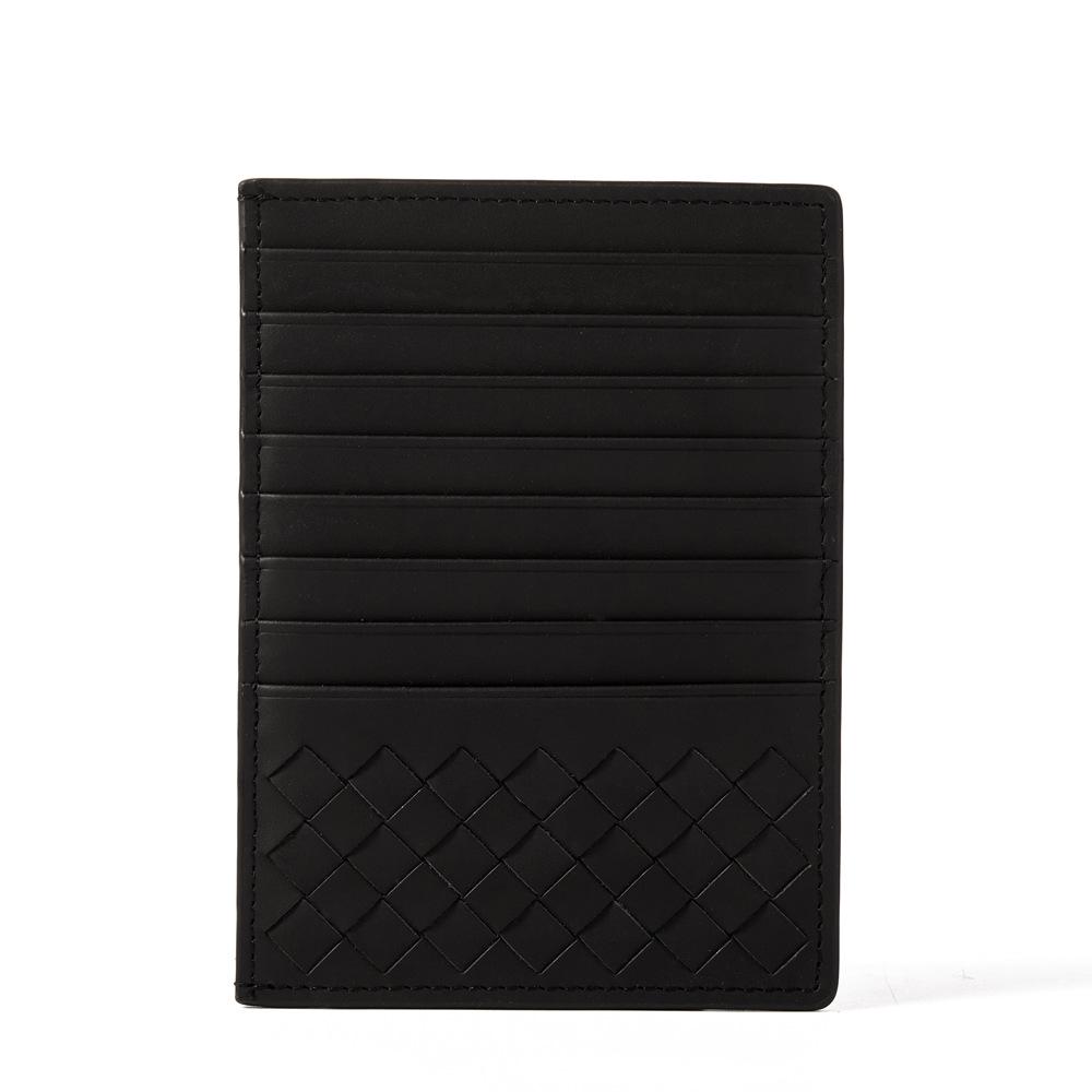 Ultradünne Geldbörse aus echtem Leder mit mehreren Kartenfächern