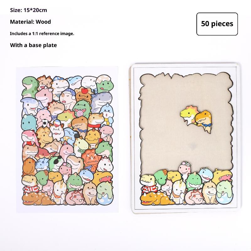 1 Juego Gatos Dinosaurio Oso Juguete Educativo Para Niño Animal Rompecabezas de Madera Rompecabezas Apilables Juguetes Niños Niñas Regalos Decoración de Navidad