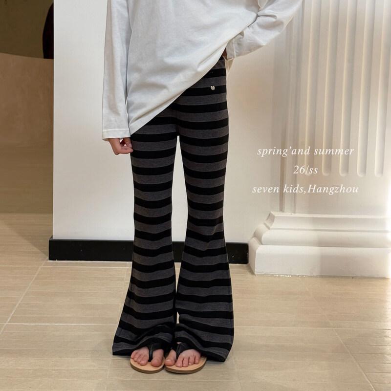 SEVEN BOBI Girls  Striped Flare Casual Pants 110cm