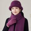 The elderly hat winter mother hat wool hat old lady grandma old man cold hat rabbit fur warm knitted hat