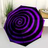 1pc Spiral Pattern Automatic Folding Umbrella - Compact 8-Rib Design, Durable Plastic & Iron, Lightweight for Outdoor Daily Use191