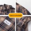 Men's Long Sleeve Plaid Shirt - Spring/Autumn Hong Kong Style Trendy Casual Jacket Top