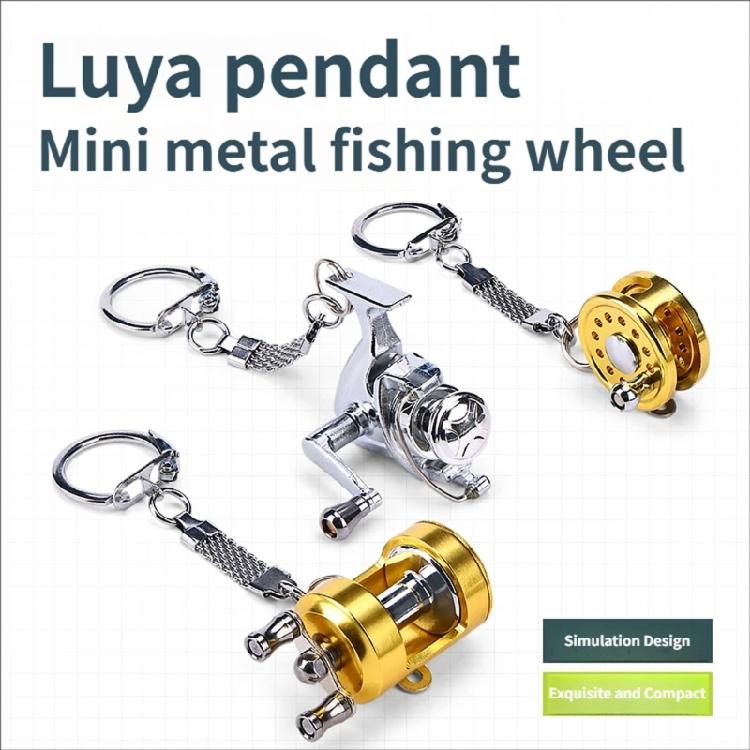 Small And Lightweight Fish Reel Keychain Pendant High Quality Aluminum Keyrings Perfect For Adventurers And Style Lovers