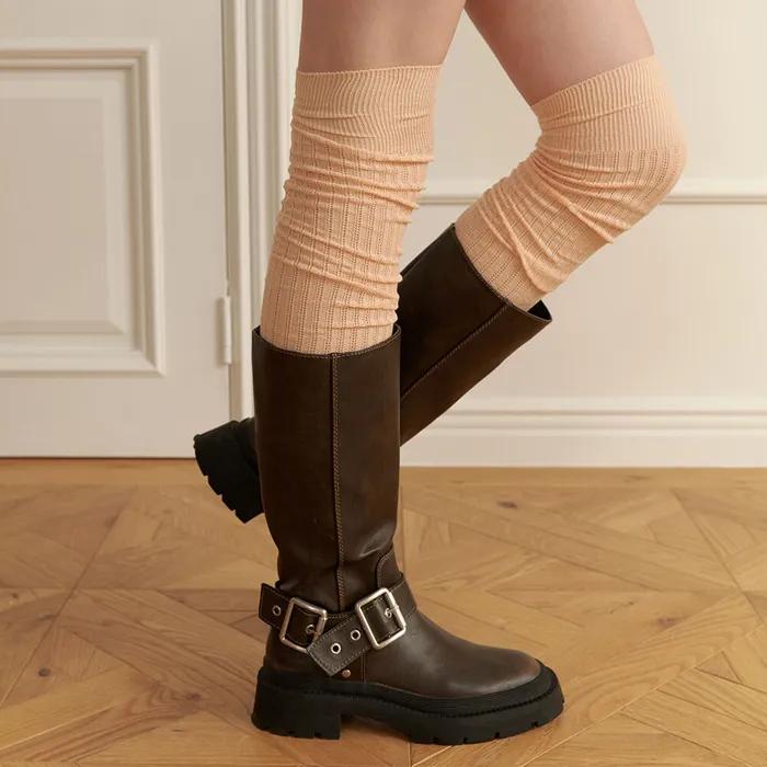 Grosgrain Stylish Knee-High Socks SC8080 8 Colors