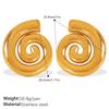 Retro Style Simple Thread Imitation Pearl Earrings Stainless Steel Gold-Plated Diamond-Encrusted Versatile Earrings Women