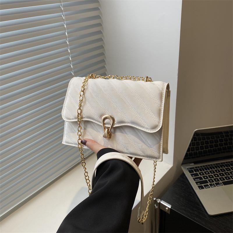 Stylish Fashionable Women's Casual Shoulder Bag Trendy Small Square Crossbody Bag In Black Khaki Gray Blue And White Colors