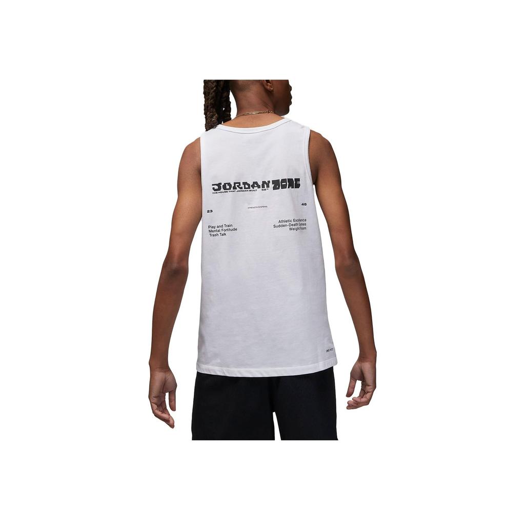 Jordan Sport Letter Print Quick-Dry Casual Tank Top Men Tops White DX9606-100