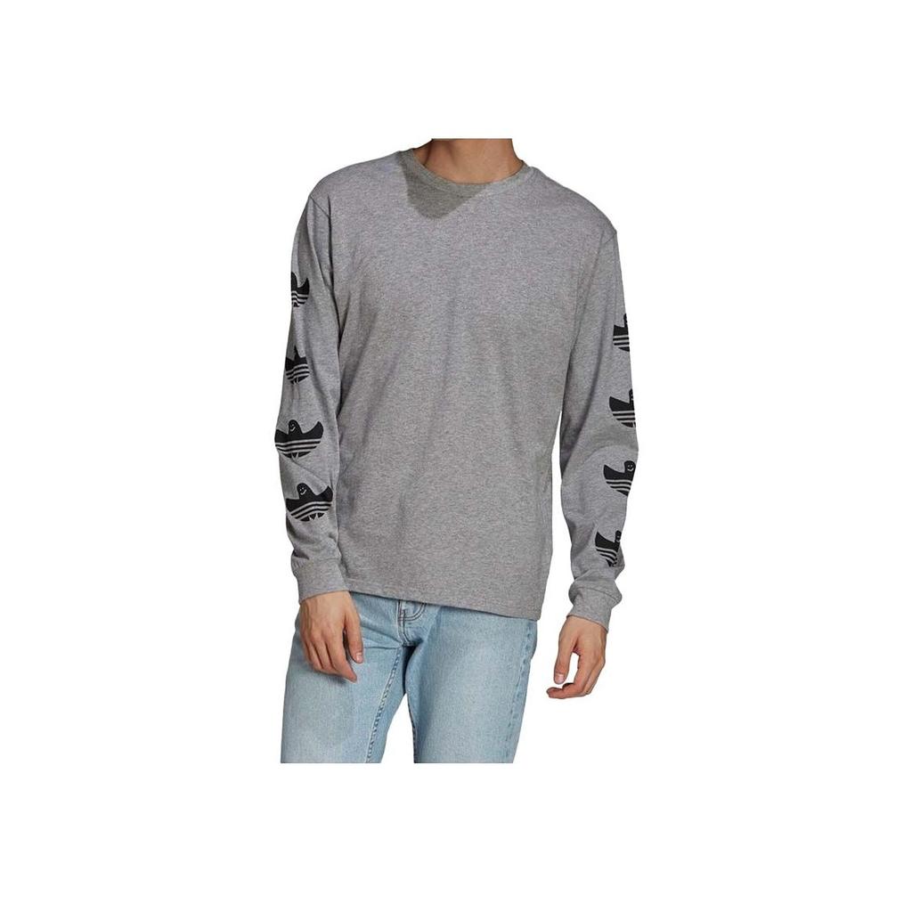 Adidas Originals Breathable Casual Comfortable Sports Long Sleeve T-Shirt Men Tops Gray GL9952