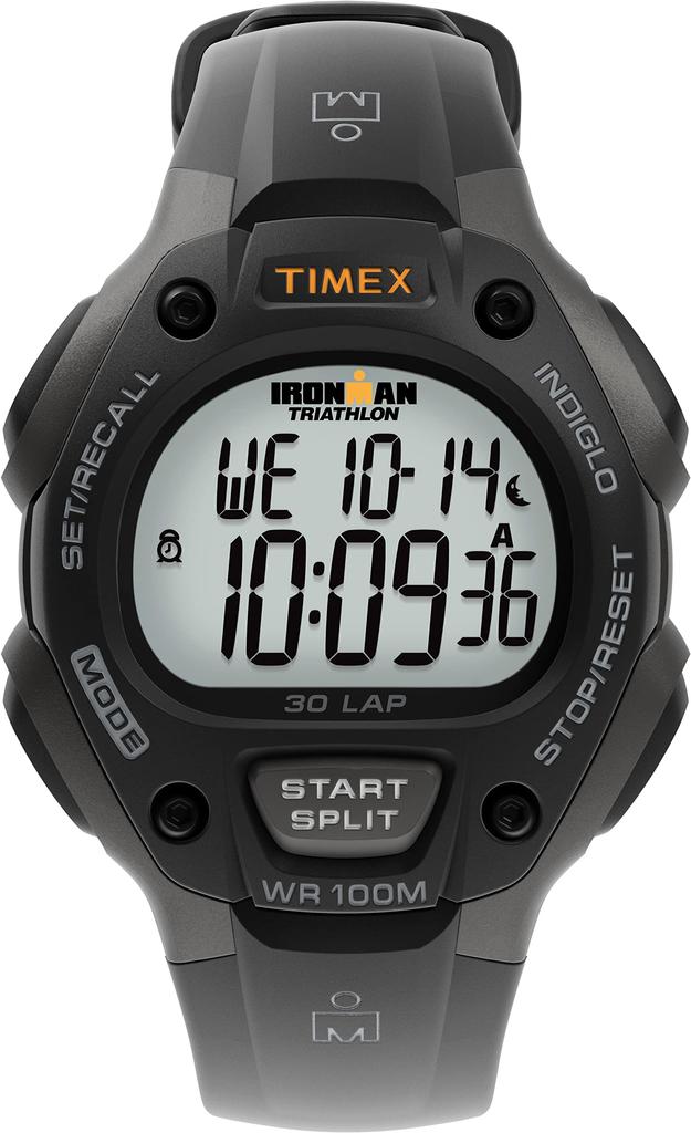Timex Men's T5E901 Ironman Traditional 30-Lap Watch with Gray/Black Resin Strap (Imported)