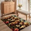 1 Stück Vantage Bereichsteppich Teppich Weich Rutschfest Floral Katzenhaufen Bodenmatte für Eingangsbereich Wohnzimmer Kinderzimmer Heimdeko Studentenwohnheim Geschenk