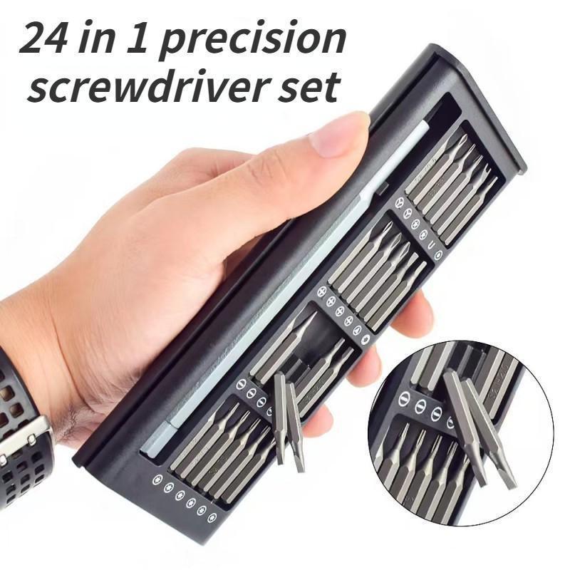 24 In 1 Precision Screwdriver Kit Mini Professional Screwdrivers Bit Set Magnetic Handle Screw Driver for Mobile Phone LS