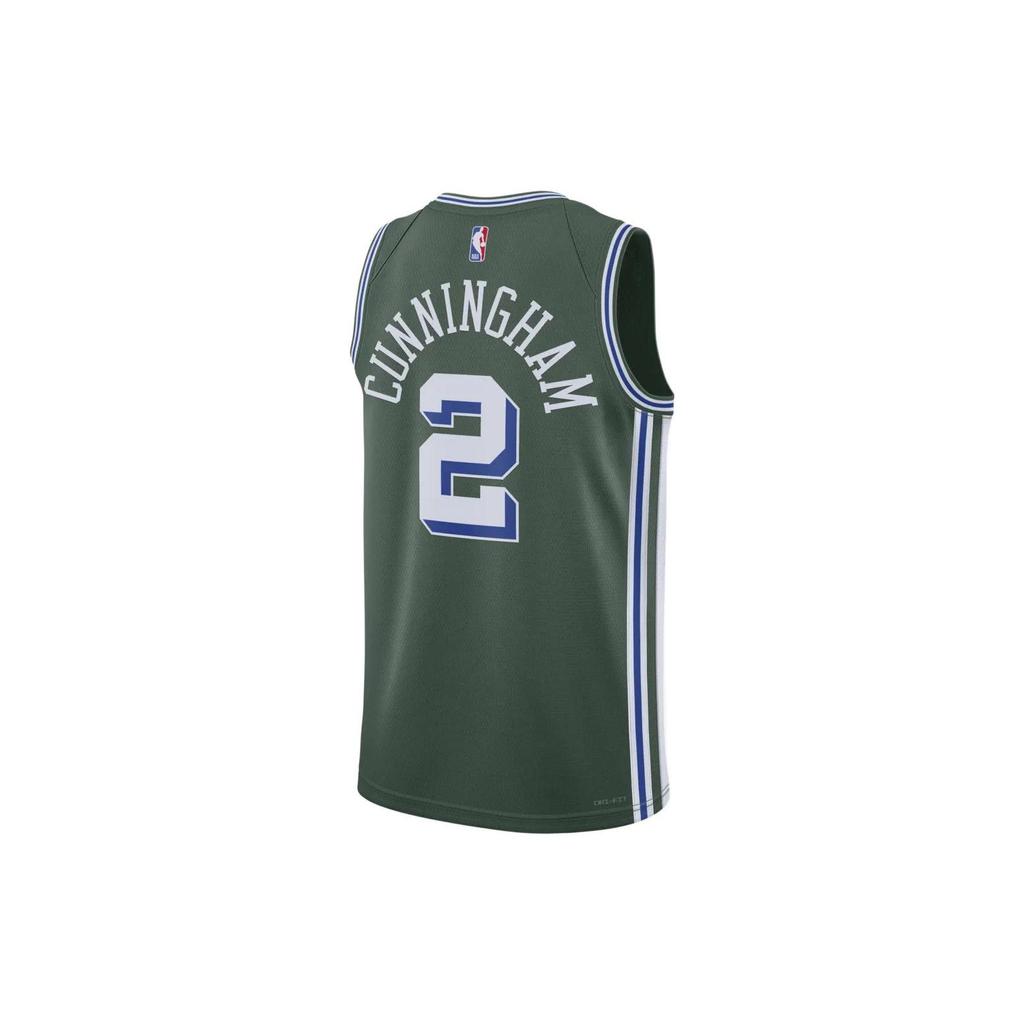 Nike 2022-23 Season Pistons Cade Cunningham No. 2 NBA Quick-Dry Printed City Edition Jersey Vest Unisex Tops Grass-Green DO9592-366