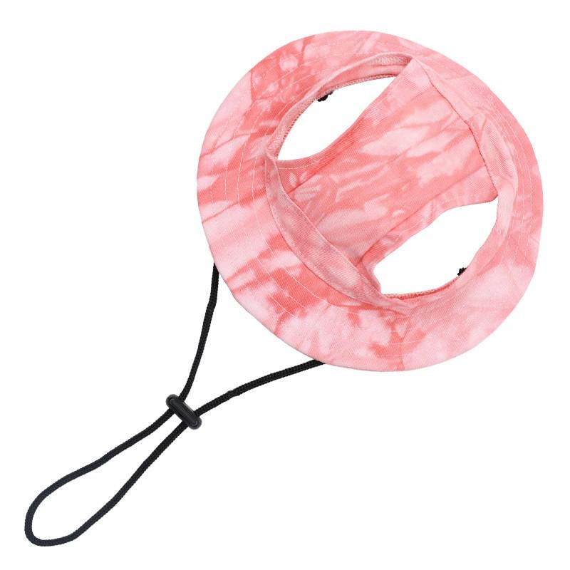 

Летняя шляпа от солнца тай-дай для кошек и собак - Регулируемая, с открытыми ушами, против линьки S