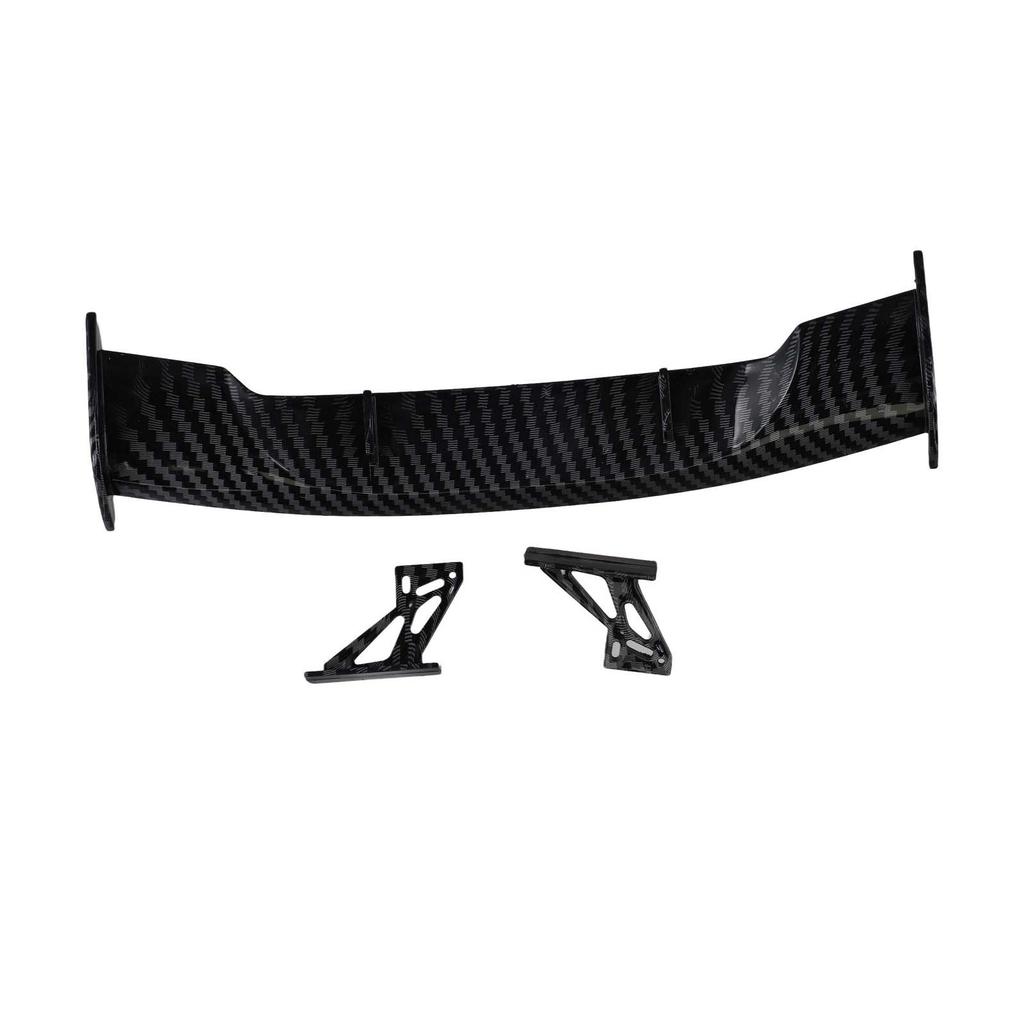 Auto Parts Car Spoiler Wing Visual Interest Fading Resistance Wind Stabilization Carbon Fiber Pattern Lightweight ABS