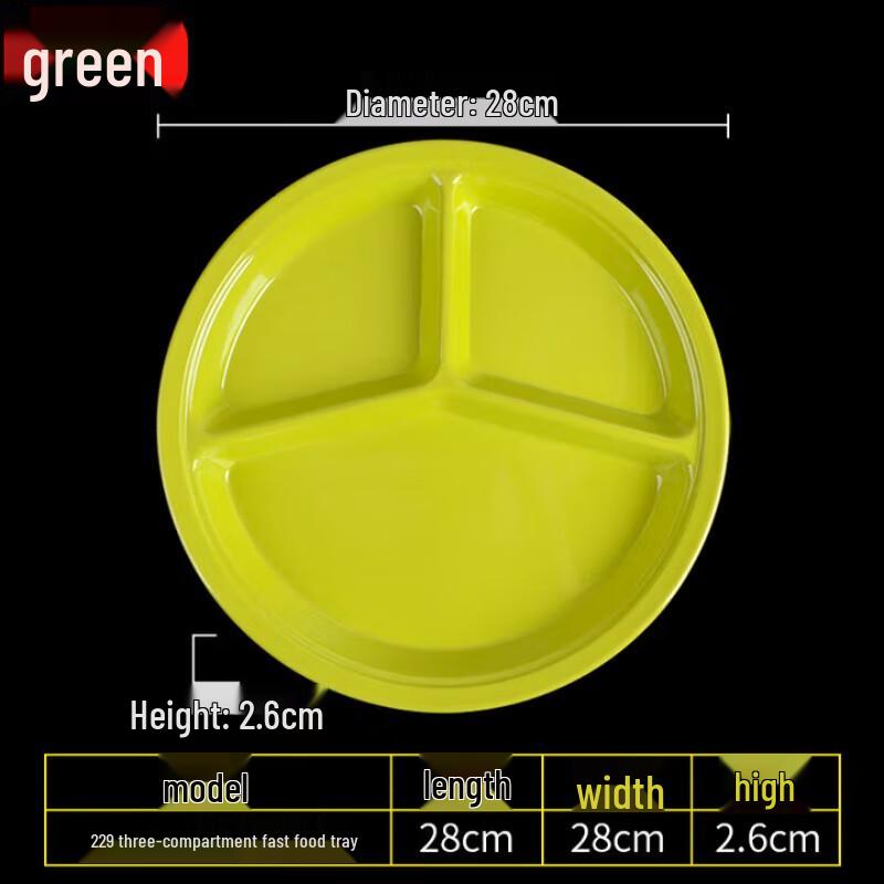 

Colorful Melamine Divided Serving Plate