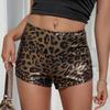 Damen Sommer Neue Sexy Shorts Niedrige Taille Unregelmäßigen Leopardenmuster Hot Pants