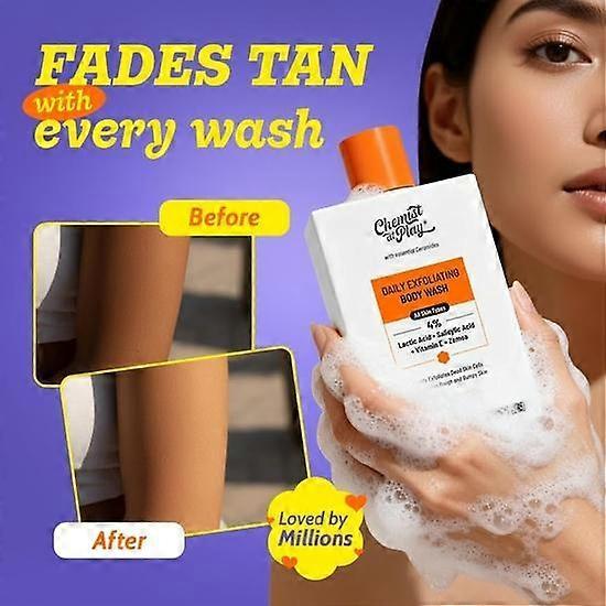 Chemist At Play 4% Salicylic Acid Exfoliating Body Wash 236ml | Enriched with Vitamin E  | Gentle Exfoliating Shower Gel |  Rough, Bumpy Skin