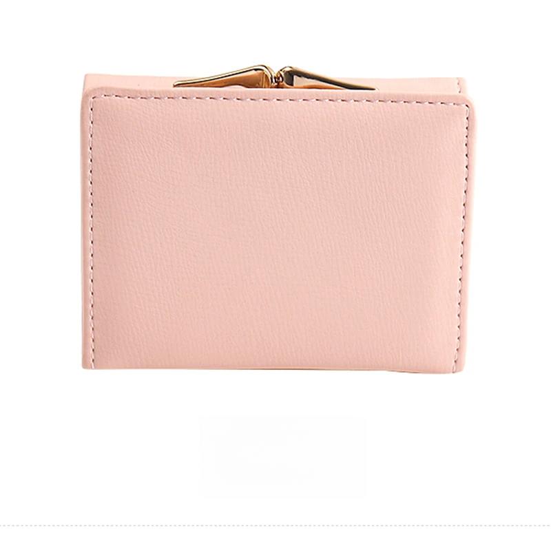 Purse Women's Summer New Korean PU Printed Buckle 3 Fold Bag Simple All-in-one Short Women's Money Clip Multi-card Folding Flap