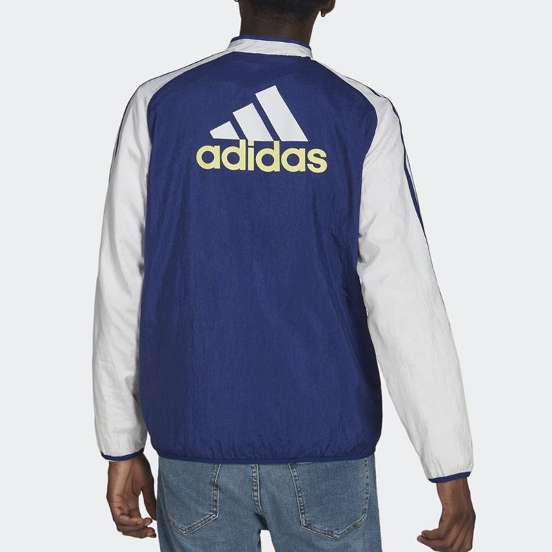 adidas Soccer/Football Sports Contrasting Colors Woven Logo Jacket 21-22 Season Juventus White Men's GR2900
