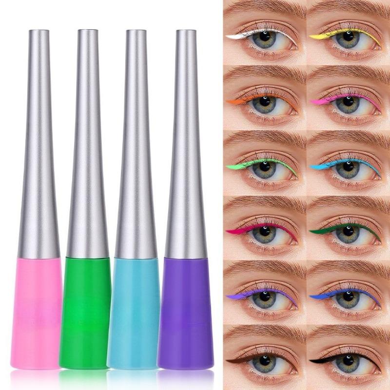 Eyeliner Liquid Eyeliner Pen Colored Eyeliner Liquid Makeup Waterproof and Quick-drying  12-color Eyeliner Liquid Pen