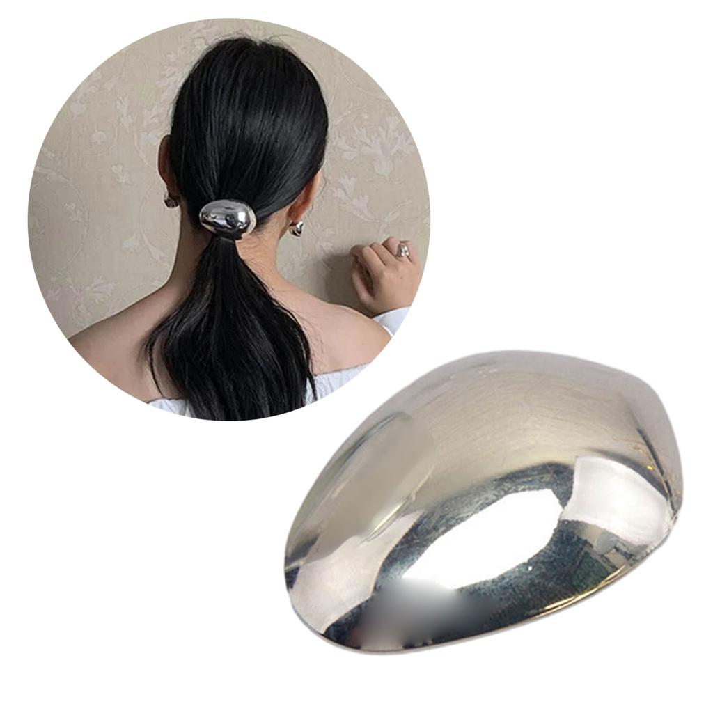 Simple Alloy Hairpins Cute Hair Barrettes Metal Eggshell Side Hair Side Clip Fashion Accessories for Women Girls