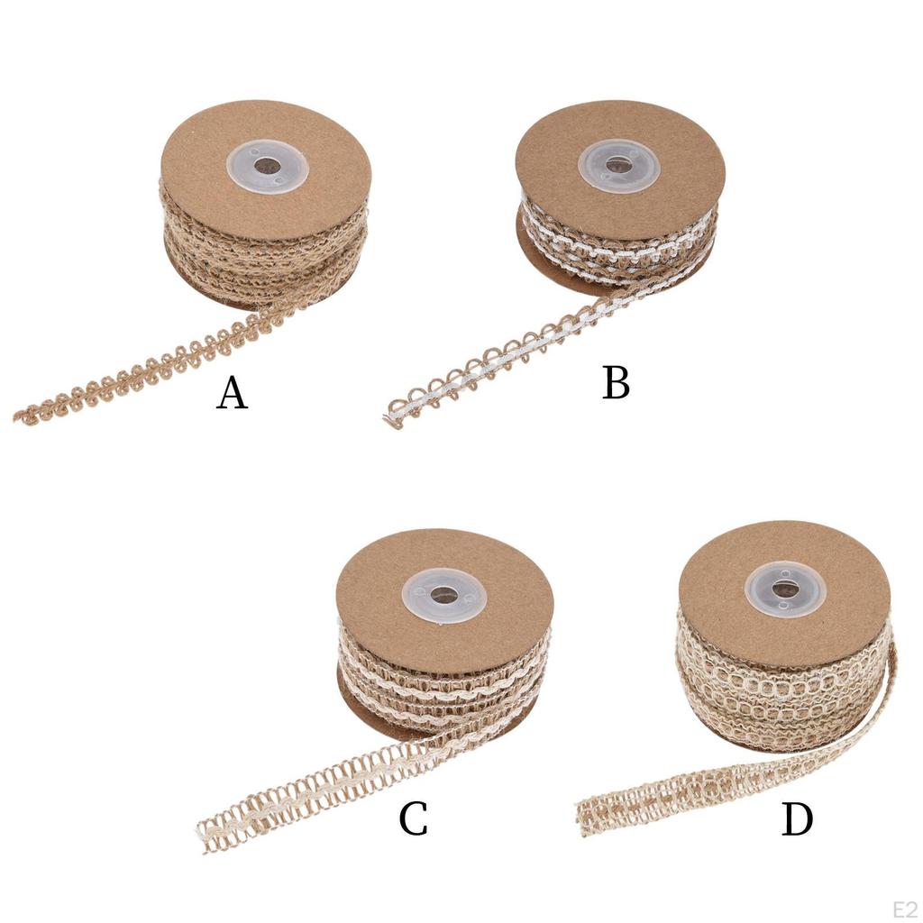 Jute Burlap Craft Ribbon Hessian Rope for Gift Wrapping