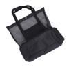 Black Mesh Beach Bag Insulated Zip Closure 2 Handles Reusable Lunch Bag for Picnic Camping