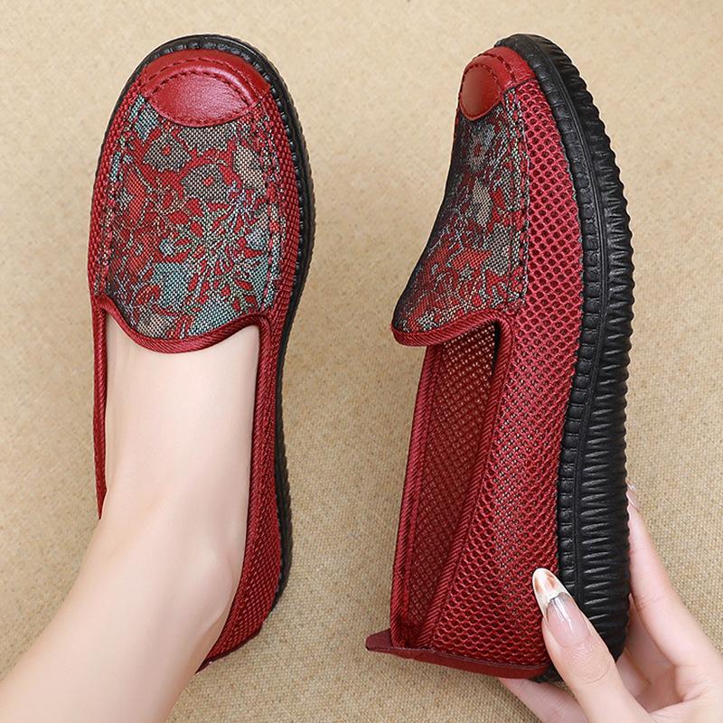 

Тканевые туфли для женщин, весна и осень, нескользящие туфли на мягкой подошве для женщин среднего и пожилого возраста, бабушек и пожилых людей 42