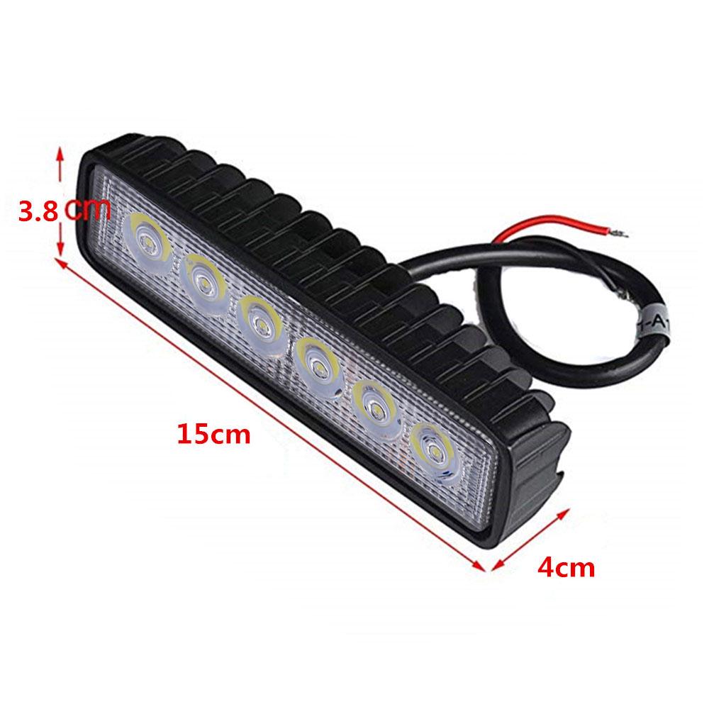18W Motorcycle LED Light Driving Spotlight 800LM 6500K‑7500K White Light