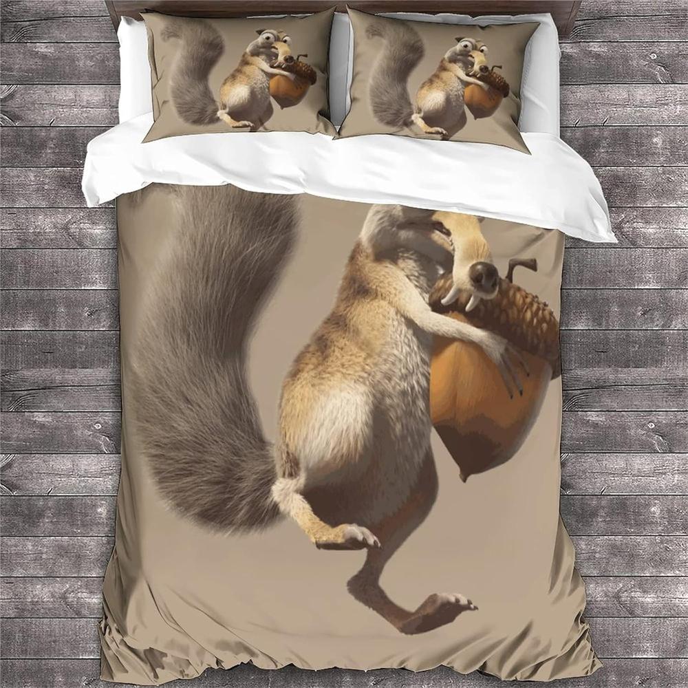 3D-Druck Eiszeit Bettwäscheset, Bettbezug Bettdecke Bettset Steppdecke Kissenbezug, King Queen Twin Größe Jungen Mädchen Erwachsene