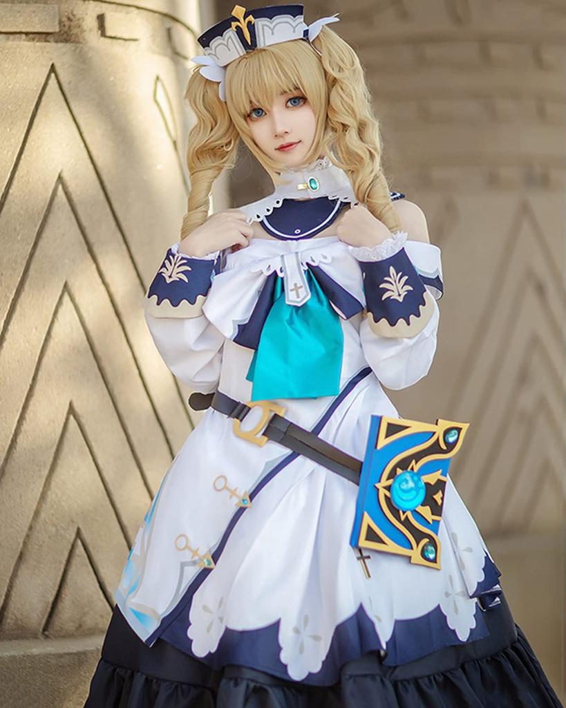 [Milky Time] Genshin Impact Cosplay Halloween Costume for Women, Anime Game (Barbara, M)