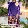 Demon Slayer Beach Towel, Personalized Custom Name Text, Quick Dry Large Absorbent Towel For Beach Pool