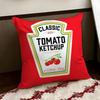 Funny Ketchup Label Cushion Cover Reversible Soft Durable Pillow Cover Home  Car MultiScene Use for Daily Comfort