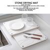 2 Pcs Stone Drying Mat   Absorbent Quick Drying Stone for Kitchen Counter with Non Slip Feet
