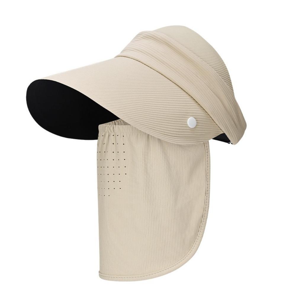 with Face Cover Sun Visor Hats Empty Top Sun Hat Outdoor Peaked Cap  Summer