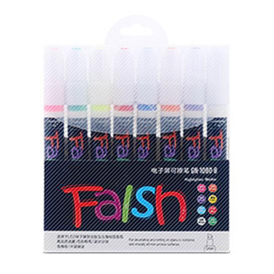 8/12Pcs Liquid Erasable Chalk Markers Pens Smooth Writing Quick-Dry Ink Fine Tip Highlighter Blackboard Fluorescent Pens